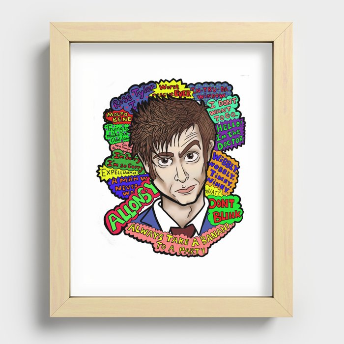 The 10th Doctor Recessed Framed Print