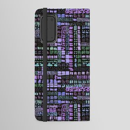 purple blue green ink marks hand-drawn collection Android Wallet Case