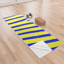 Zebra Print (Yellow & Blue) Yoga Towel