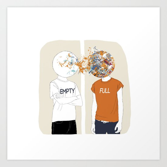 EMPTY-FULL Art Print