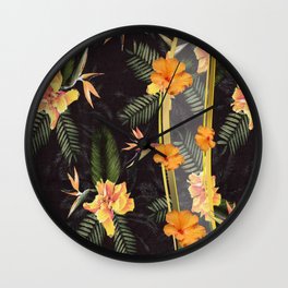 Hawaiian Hibiscus Aloha Shirt Print Wall Clock