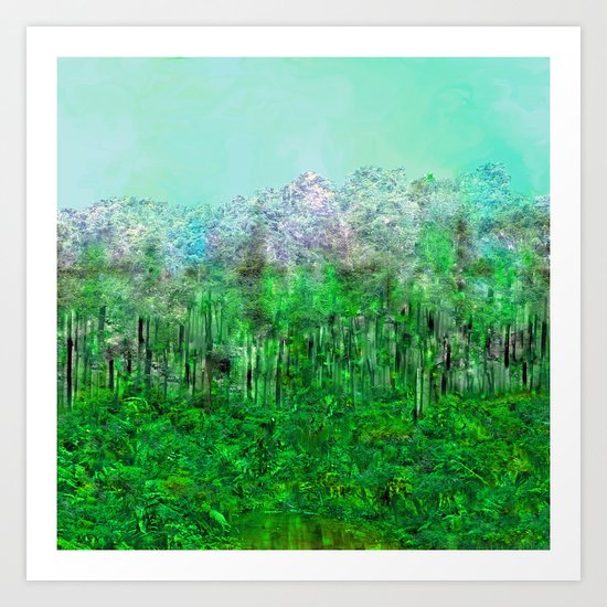 On Lilypads in Algae Ponds Art Print