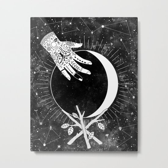 Waxing Crescent Metal Print