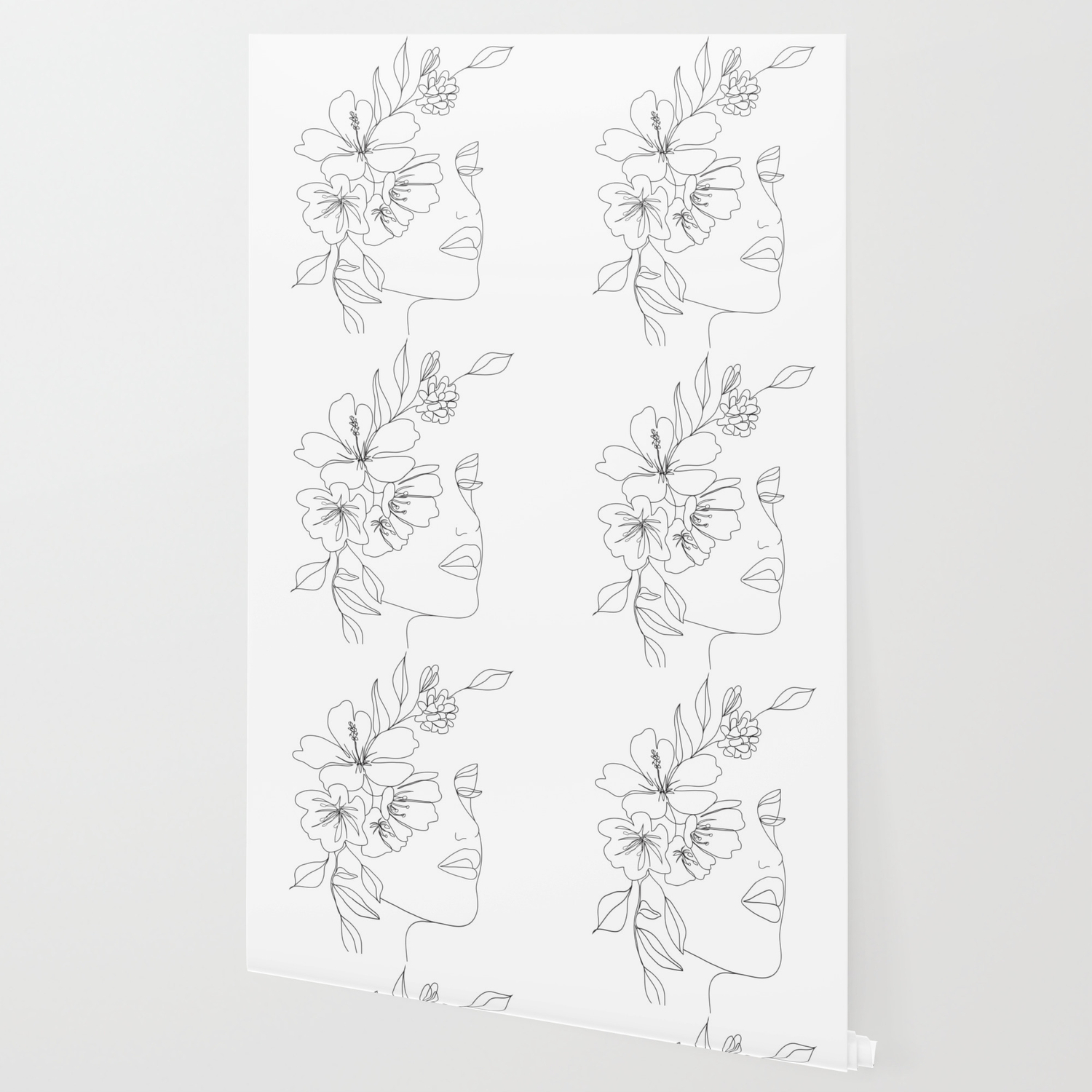 Minimal Line Art Woman Face Ii Wallpaper By Nadja1 Society6,Flying Dragon Concept Art