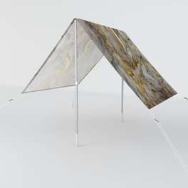Silver and Gold Marble Sun Shade