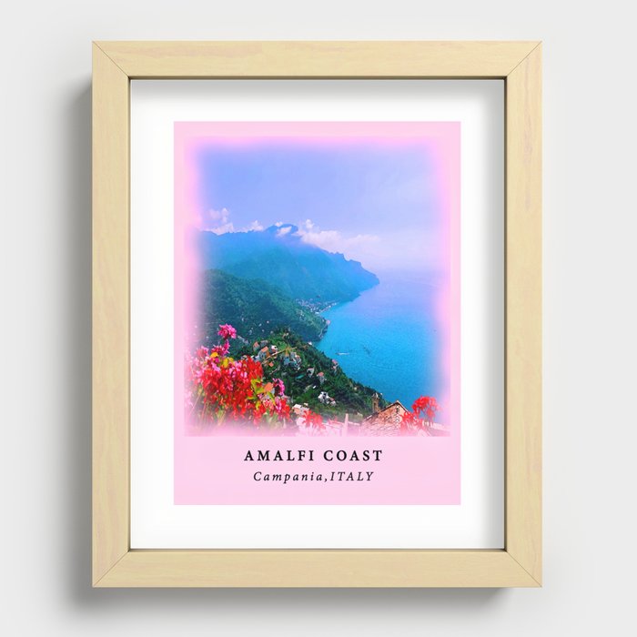  Blue Campania Amalfi Coast Italy Recessed Framed Print