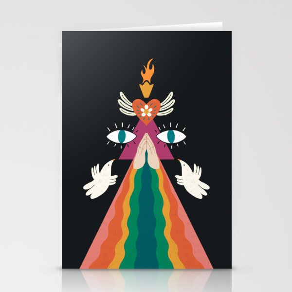 Rainbow Blessings  Stationery Cards