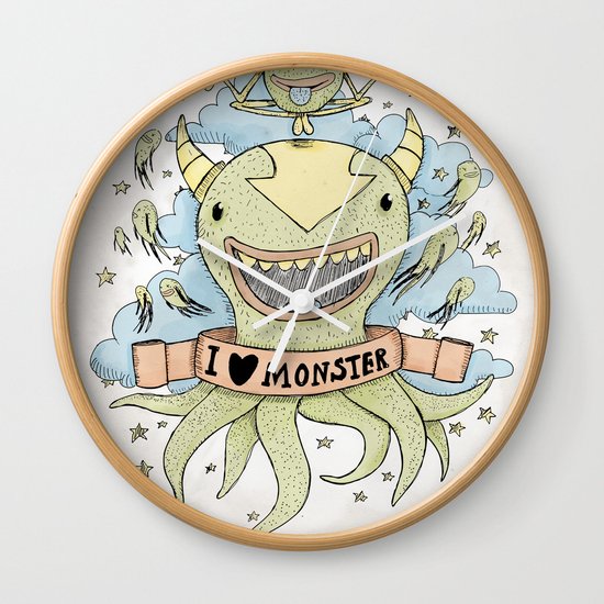 I love monster Wall Clock