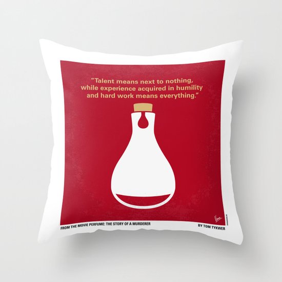 No194 My Perfume The Story of a Murderer minimal movie poster Throw Pillow