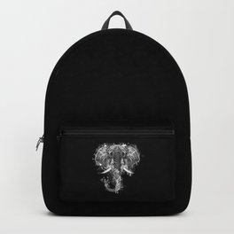 Elephant head drawing Backpack | Wildlife, African, Tusks, Drawing, Mammal, Traveling, Nature, Blackandwhite, Africa, Outdoors 