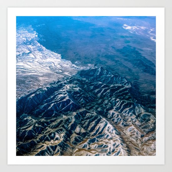The Mountains Below Art Print