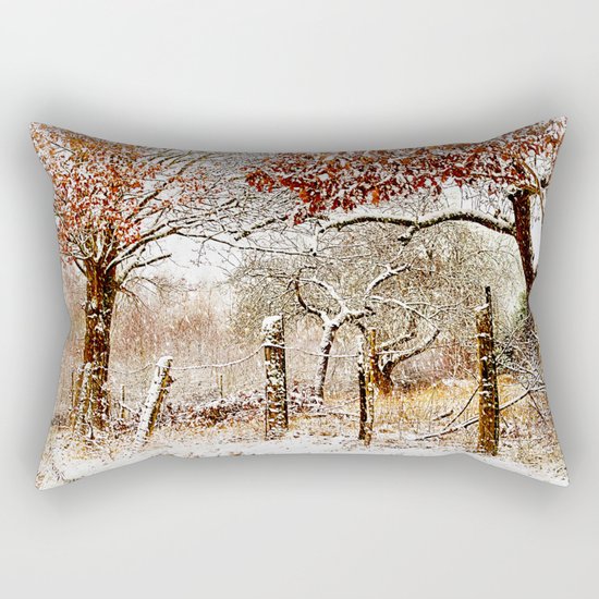 Painterly winter Rectangular Pillow