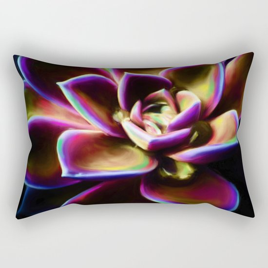 RAINBOW SUCCULENT Rectangular Pillow