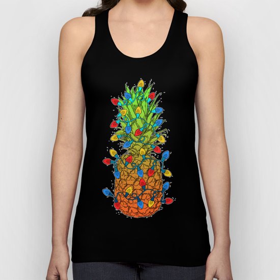 Pineapple Christmas Lights II Unisex Tank Top