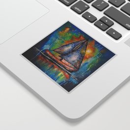 Abstract Boat Sticker