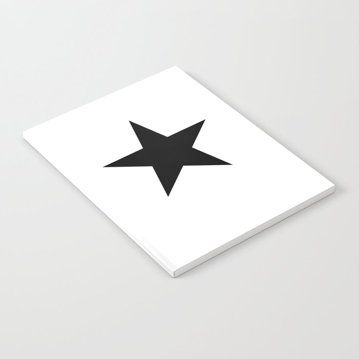 Black Star Digital Art Logo Image Design Zollione Store Notebook By Zolliophone