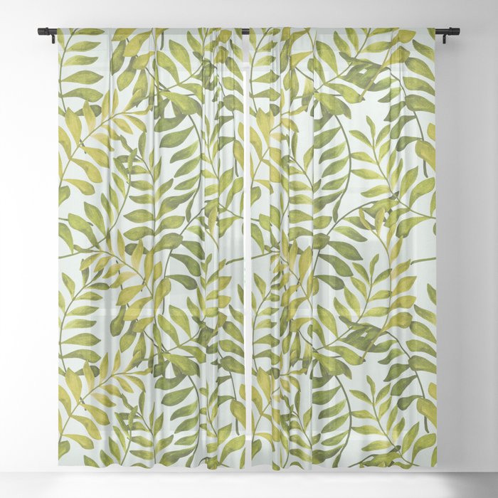 Fern Pattern 01 Sheer Curtain