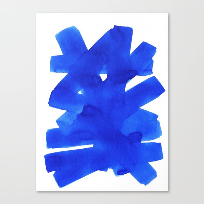Superwatercolor Blue Canvas Print