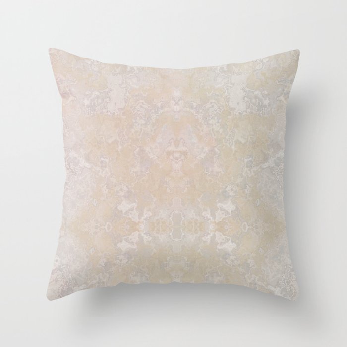 Grey Beige Shapes Throw Pillow
