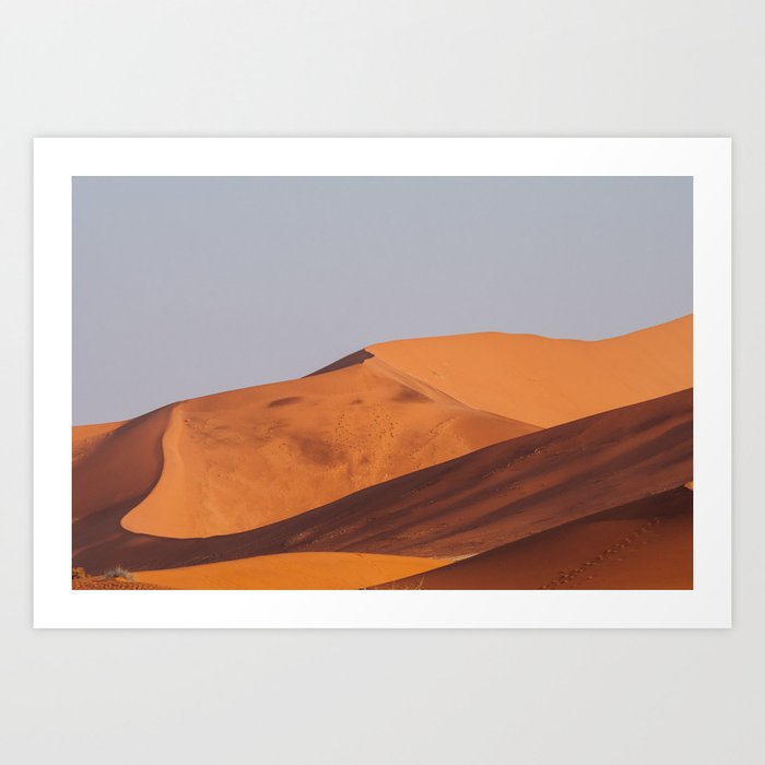 Colourful dunes at sunset, Sossusvlei, Landscape | Namibia travel photography, Art Print Art Print