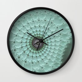Ocean Blue Abstract Art Digital Fractal Wall Clock