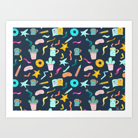 Desk Doodle I Art Print
