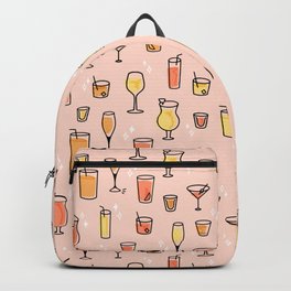 Cheers! | Cocktail Pattern | Rosé |  Backpack