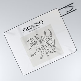 Picasso - Les Trois Danseuses Picnic Blanket | Artist, Acrylic, Vintage, Paint, Beige, Minimal, Lineart, Oil, Dance, Art 