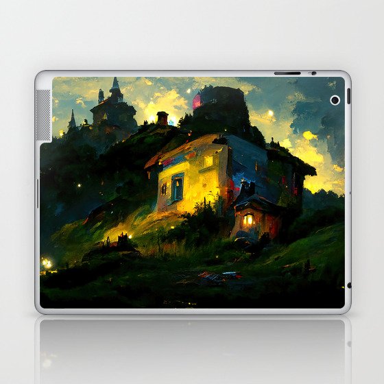A fairy landscape, a magical night Laptop & iPad Skin