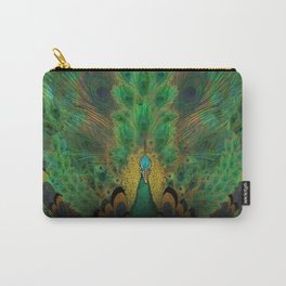"Emerald and black peacock" Carry-All Pouch