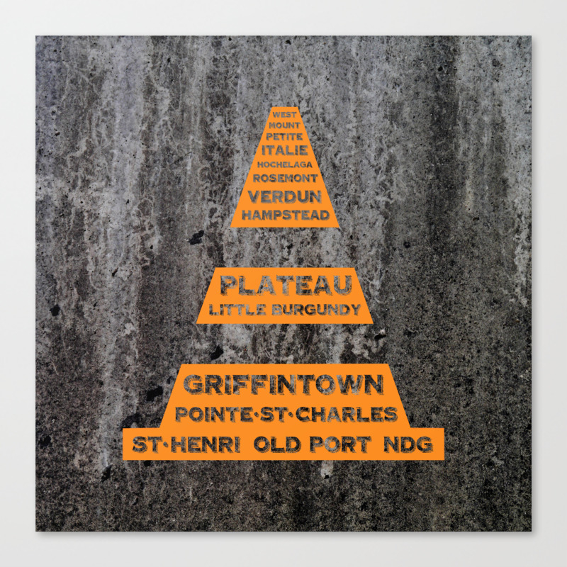 Montreal Traffic Cone Canvas Print By Barraimages Society6