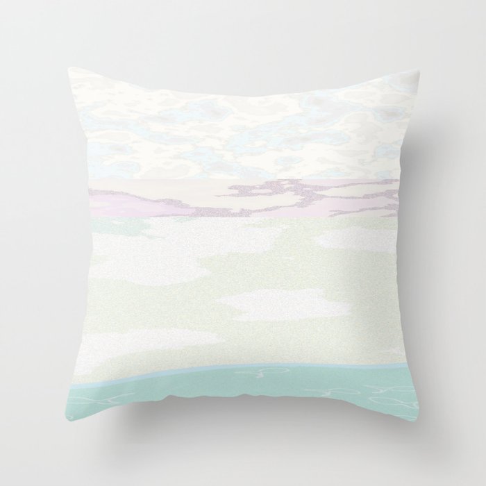 Ocean and sky. My backgrounds collage, blue, clouds, geometric, pattern, art, decor, Society6 Throw Pillow