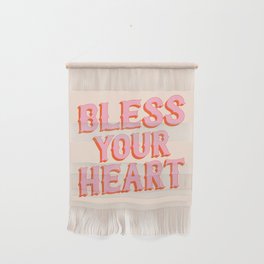 Southern Snark: Bless your heart (bright pink and orange) Wall Hanging