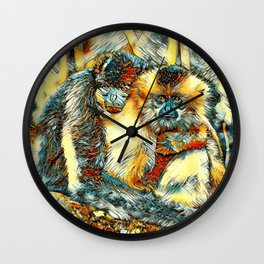 AnimalArt_Gibbon_20170901_by_JAMColorsSpecial Wall Clock