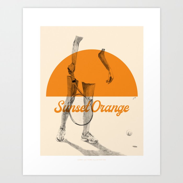 Sunset Orange Art Print