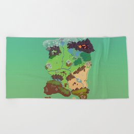 The Continent of Antonica Beach Towel