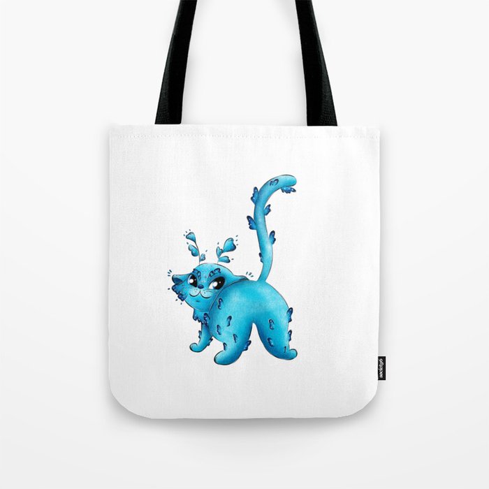 Fantastic butterfly-kitten digital illustration for our style	 Tote Bag