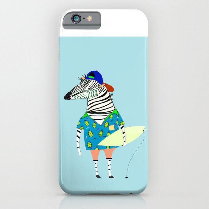 surfer zebra iPhone Case