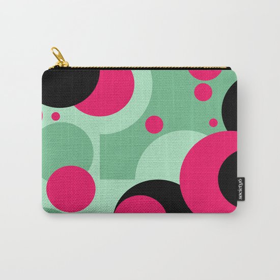 Abstract Polka dots pattern. green and red . Carry-All Pouch