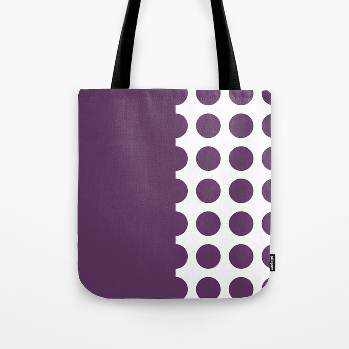 Elegant Dots Polka Dots Circles Spots Purple Violet White Tote Bag