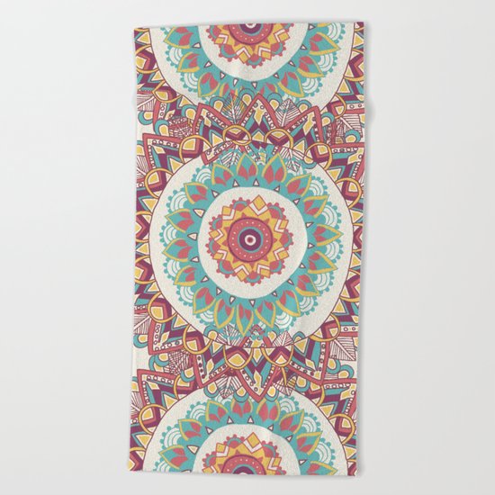 Midsummer Mandala Beach Towel