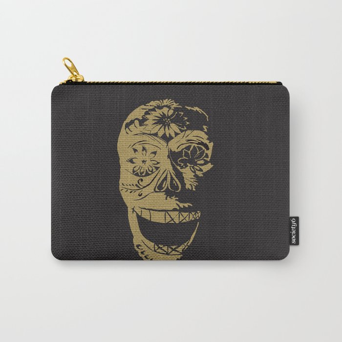 Gold skull Carry-All Pouch