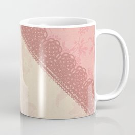 Cream and Pink Lace Elegant Collection Mug