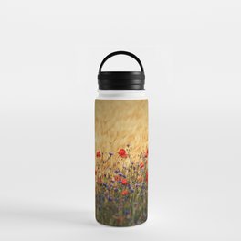 Peaceful Poppies, Cornflowers and Wheat Water Bottle