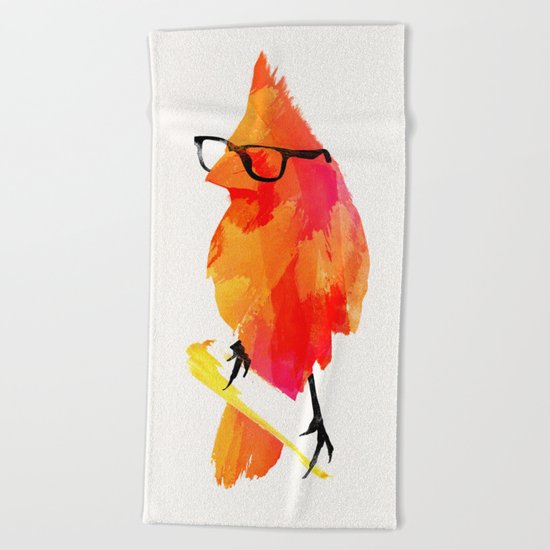 Punk bird Beach Towel