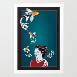 Koi's in and out of my Mind Art Print
