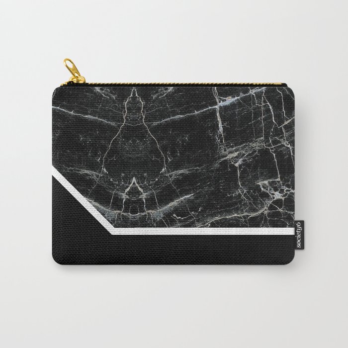 Black Marble Carry-All Pouch