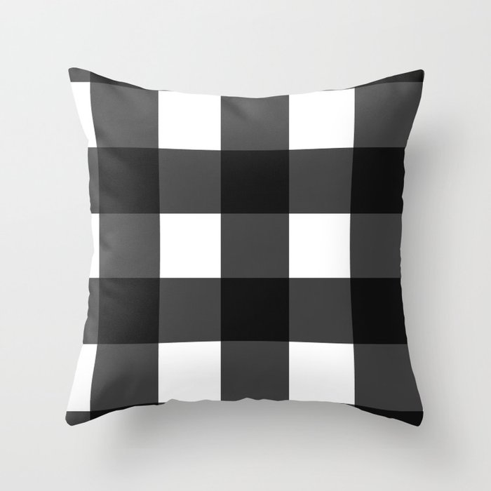 Black and white discount buffalo check outdoor pillows