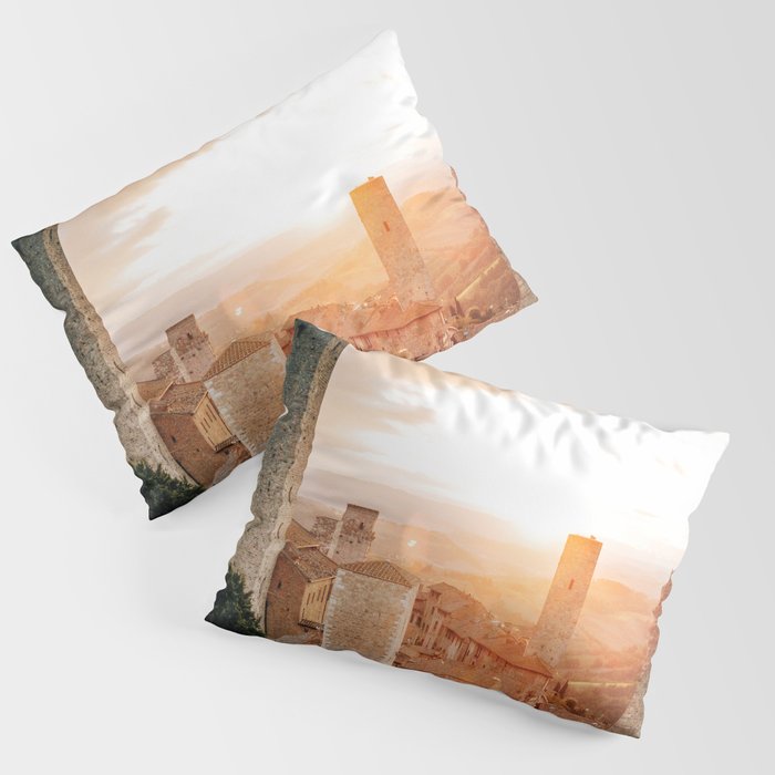 san gimignano towers Pillow Sham