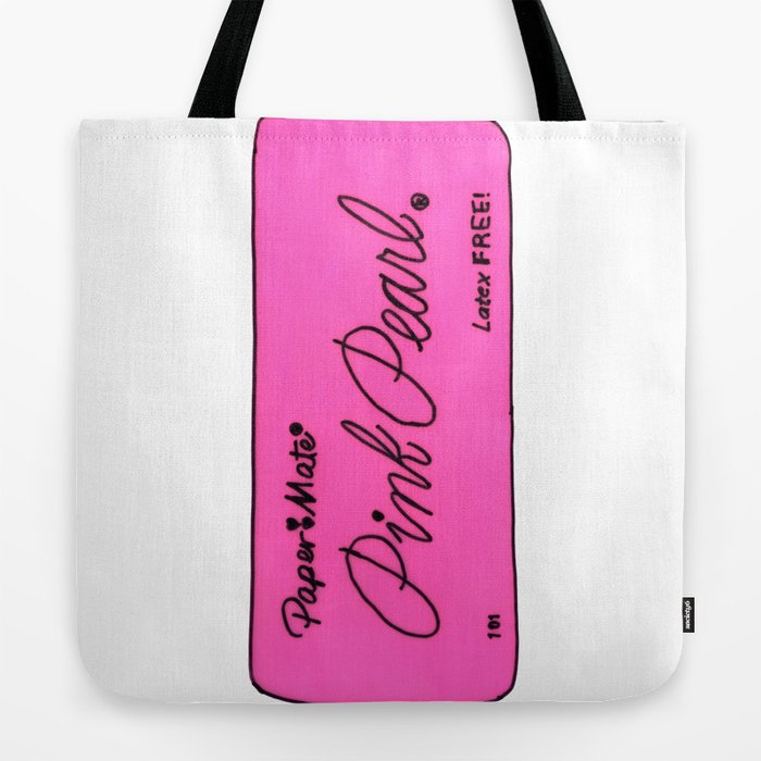 Pink Pearl Eraser Tote Bag by Addison Stonestreet Society6